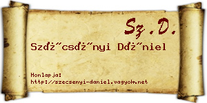 Szécsényi Dániel névjegykártya