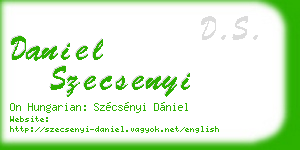 daniel szecsenyi business card